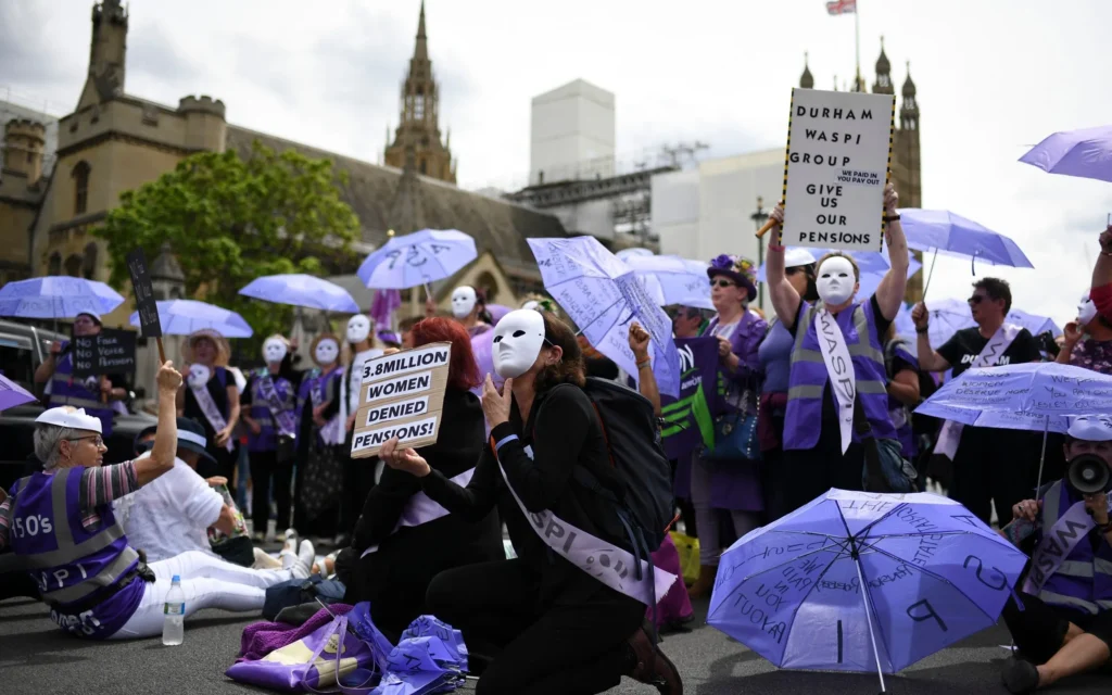 waspi women protesting to the government